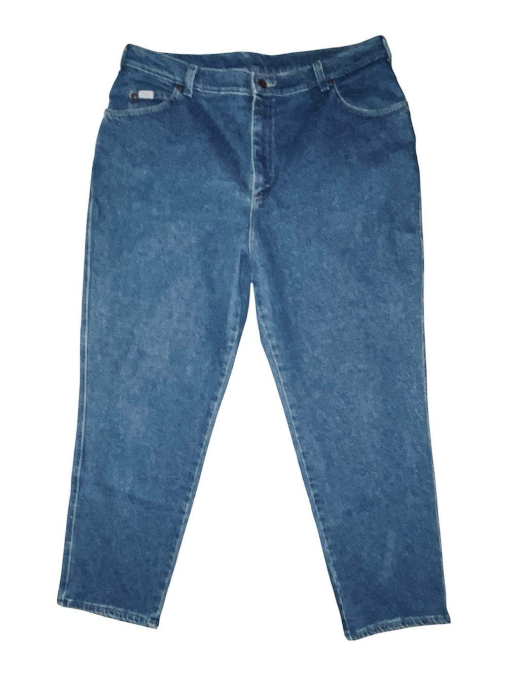 Lee Original Jeans Women’s Sz 18P Denim Straight Wide Leg High Rise Medium Wash